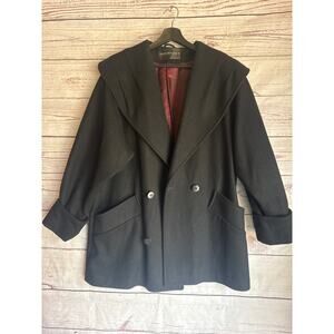 David Benjamin Black Oversized Coat Woman Sz 12